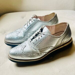 Cole Haan Silver Brogue Shoes